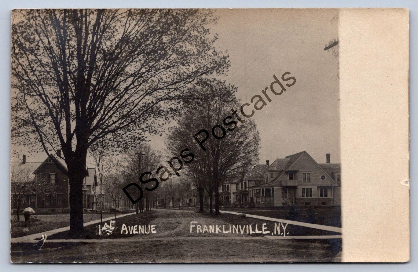 K62/ Franklinville New York RPPC Postcard c1910 1st Avenue Residences 165 K62/ Franklinville New York RPPC Postcard c1910 1st Avenue Residences 165