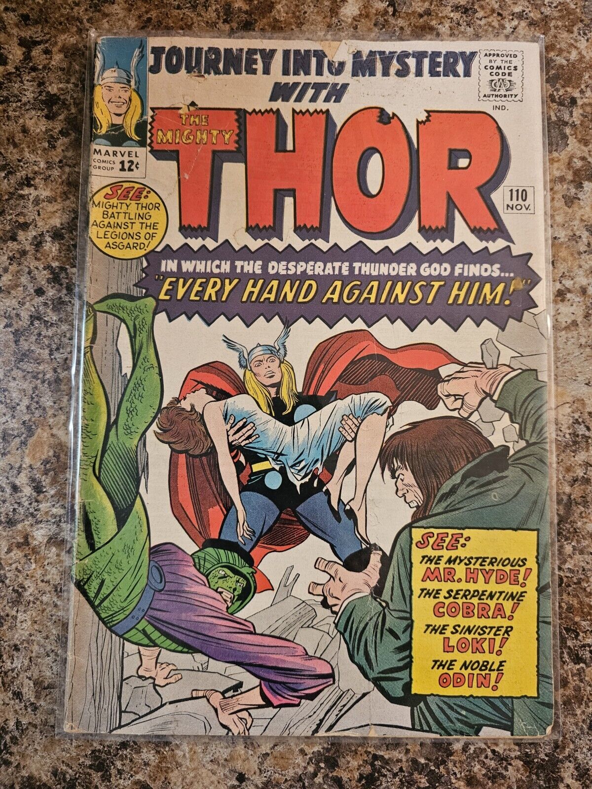 Journey Into Mystery #110 Thor Cobra & Mr Hyde app Silver Age Marvel Comics 1964
