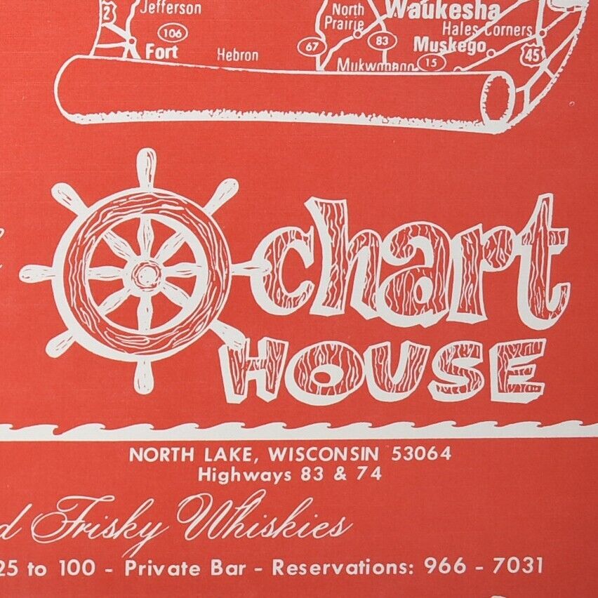 1960s Wynhoff\'s Chart House Restaurant North Lake Merton Waukesha Co Wisconsin