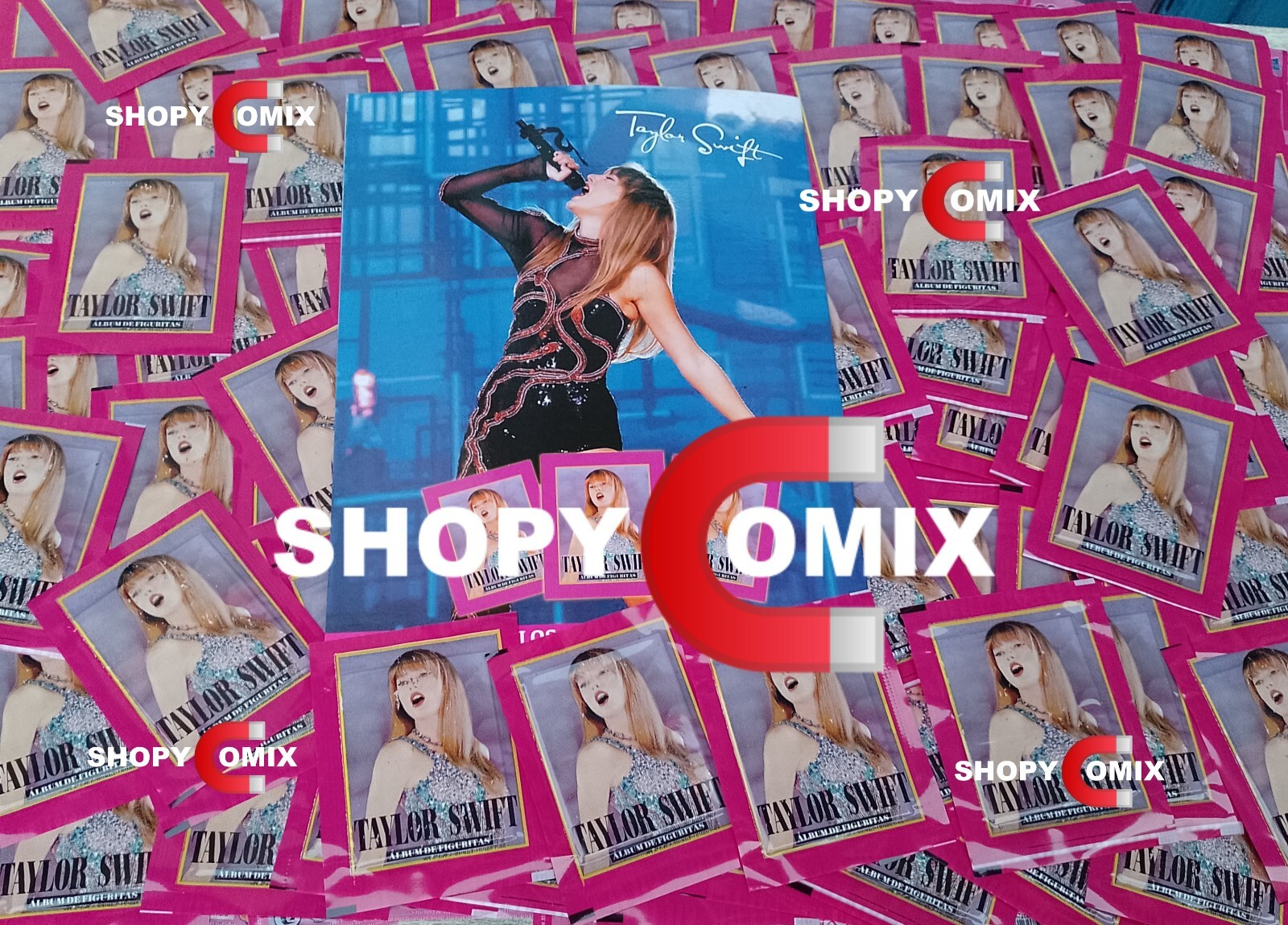 TAYLOR SWIFT. 100 Packs (500 sticker Cards) Plus Album Beautiful Pictures TAYLOR SWIFT. 100 Packs (500 sticker Cards) Plus Album Beautiful Pictures