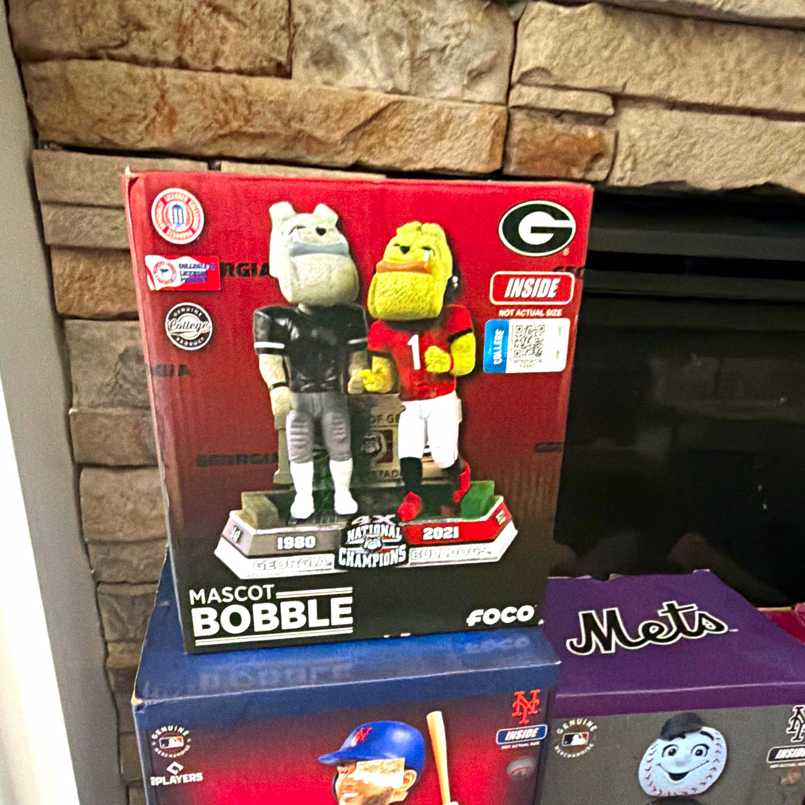 FOCO Georgia Bulldogs 4X National Champions Mascot Bobblehead, Limited Ed FOCO Georgia Bulldogs 4X National Champions Mascot Bobblehead, Limited Ed