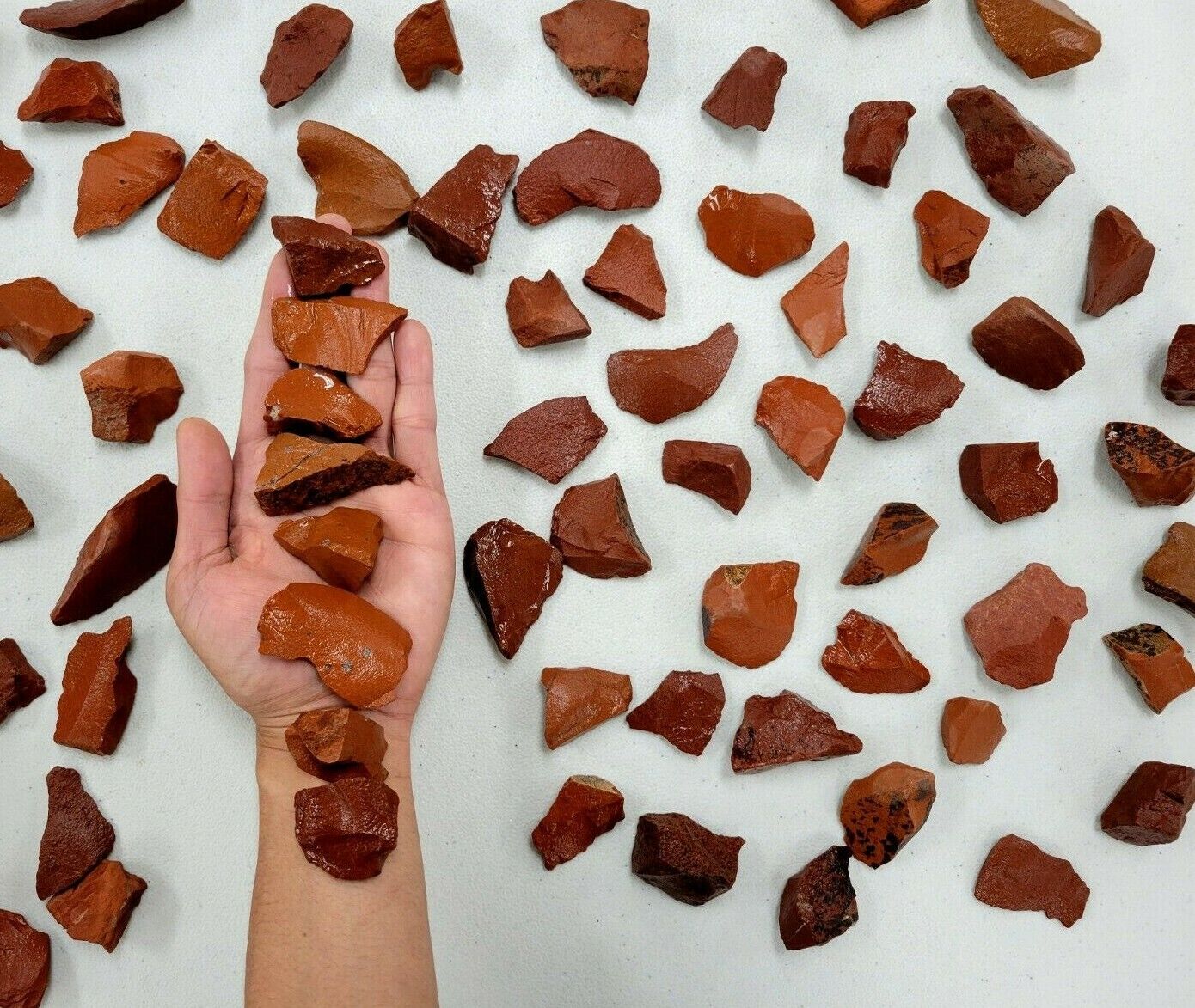 Red Jasper Rough Stones Bulk Natural Crystals Rocks for Tumbling & Healing