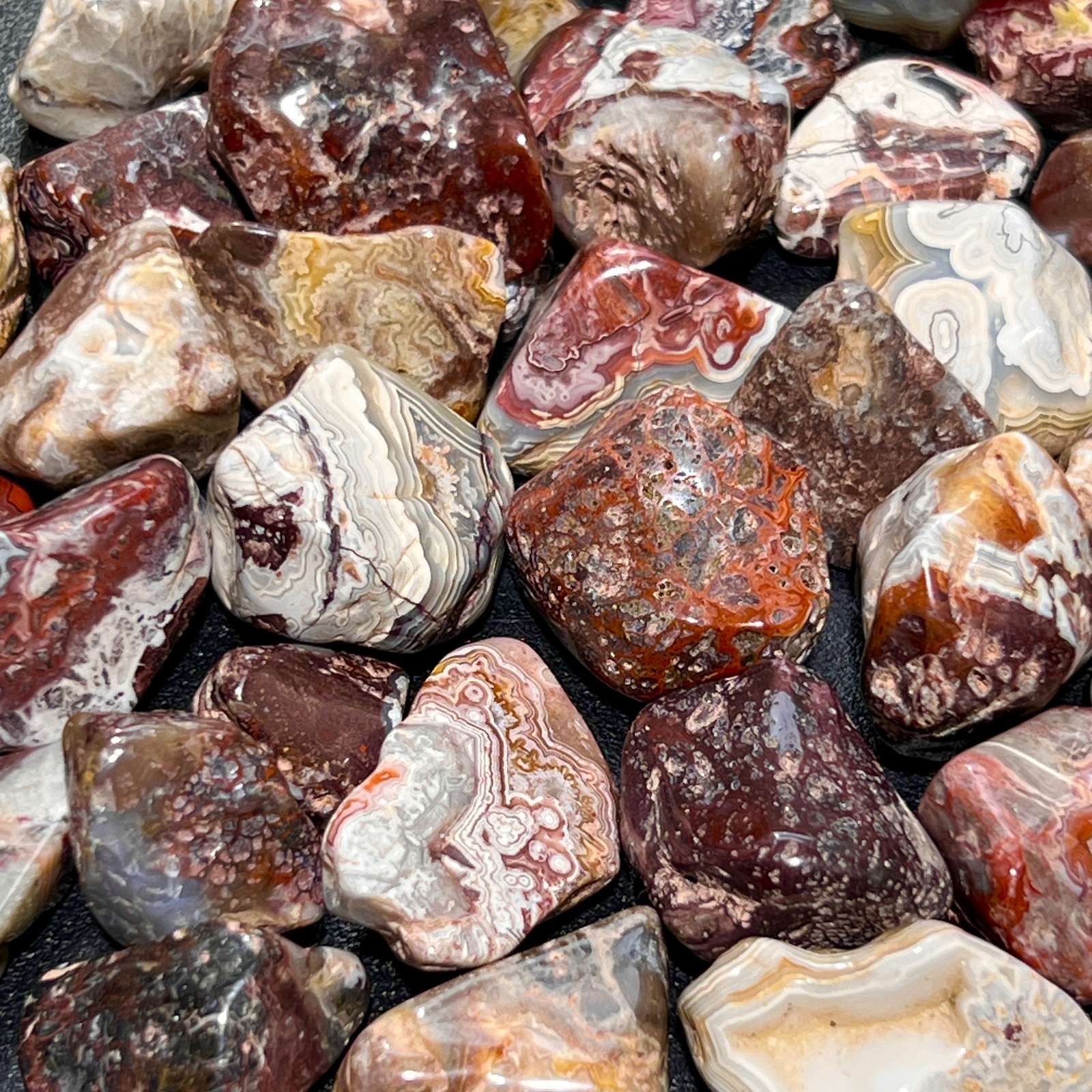Crazy Lace Agate Tumbled (By The Piece Or Pound) Polished Gemstones Wholesale Crazy Lace Agate Tumbled (By The Piece Or Pound) Polished Gemstones Wholesale