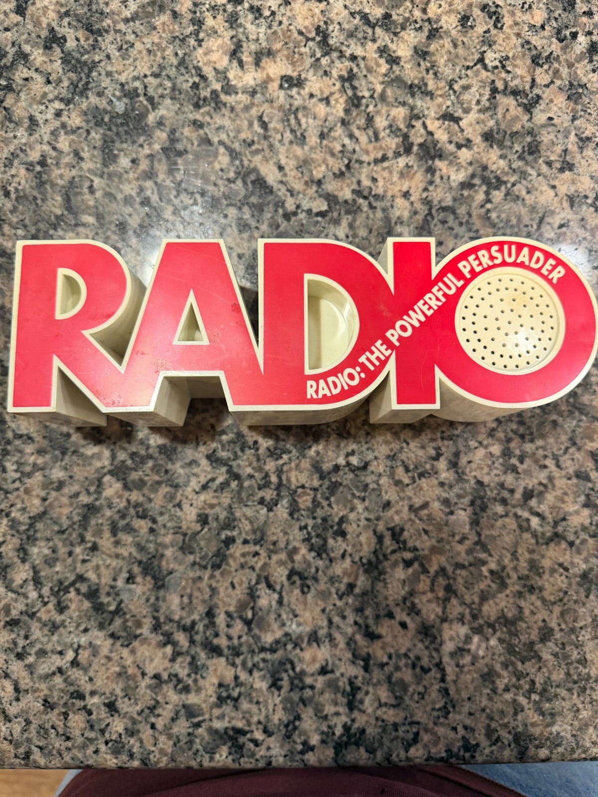 Vintage 1990s RADIO “The Powerful Persuader” Novelty Promotional AM/FM Radio Vintage 1990s RADIO “The Powerful Persuader” Novelty Promotional AM/FM Radio