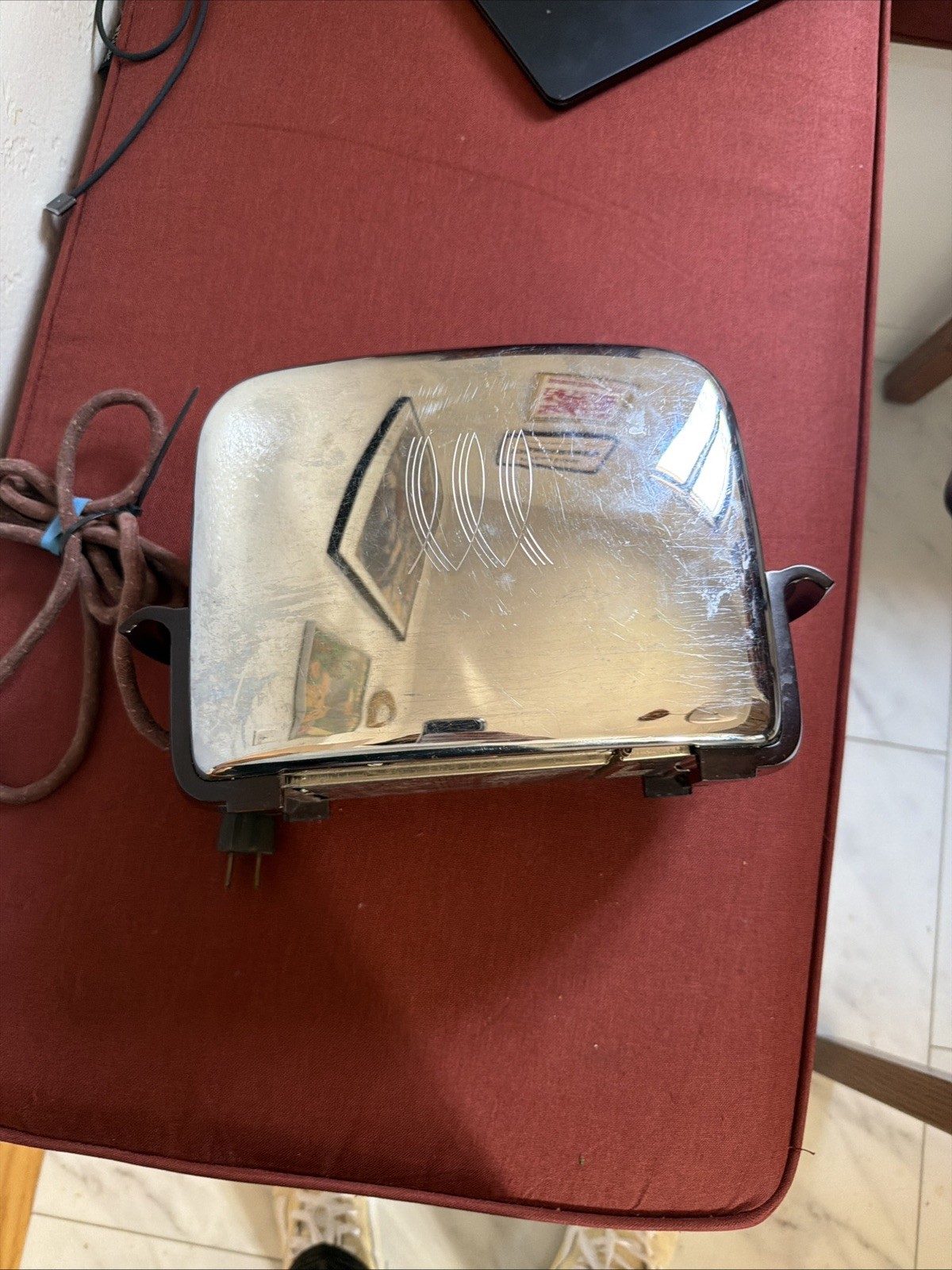MCM Vintage Toaster Toastmaster Chrome Bakelite Handles 1950's Model 1B14 Works