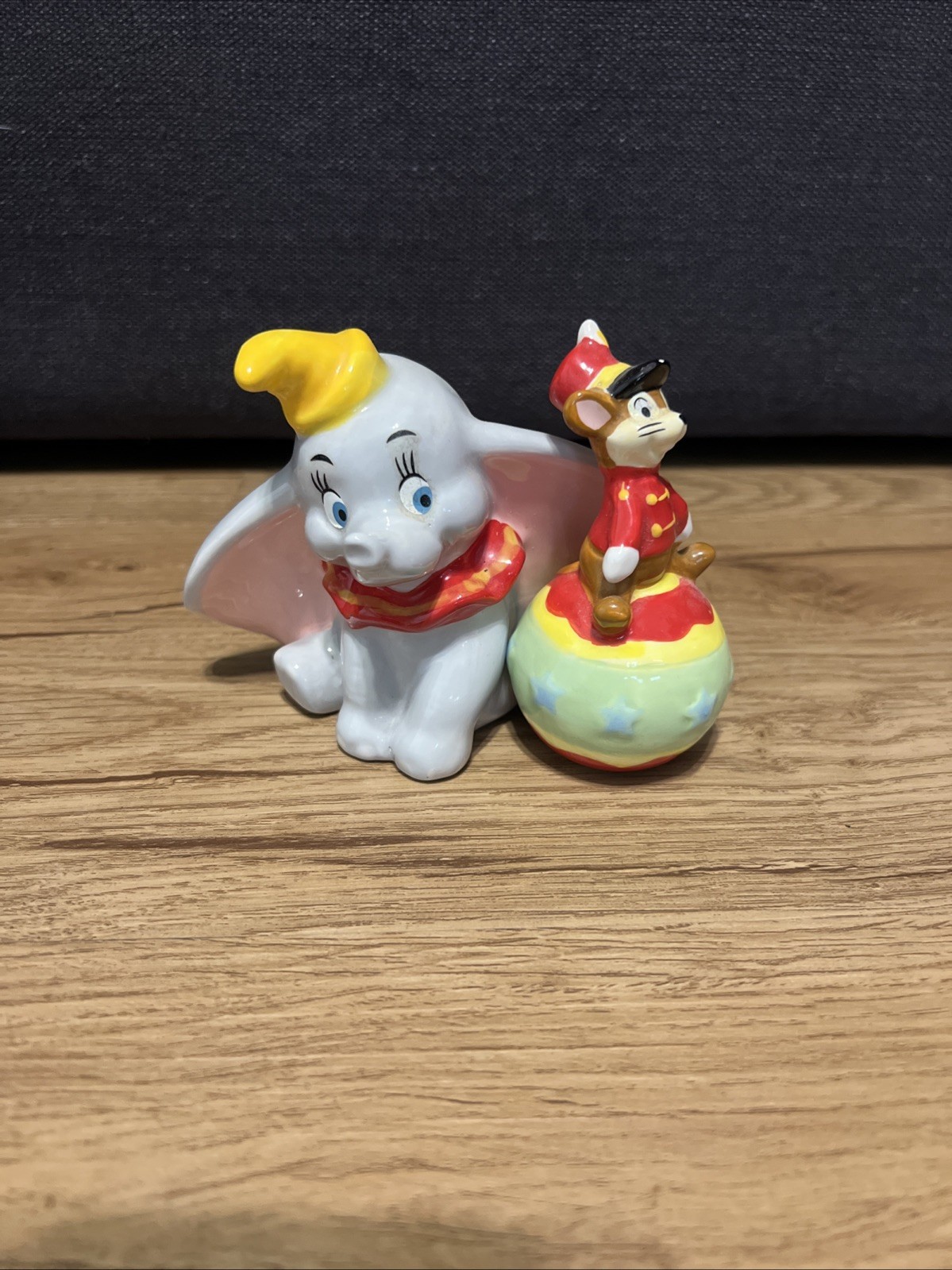 Vintage Westland Giftware Dumbo & Timothy Magnetic Ceramic Salt & Pepper Shakers