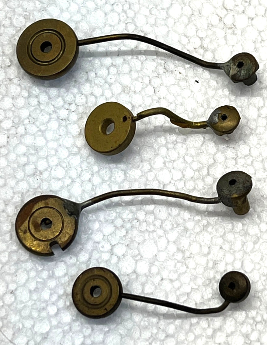 4 - Antique French Clock Brass Bell Hammers 4 - Antique French Clock Brass Bell Hammers