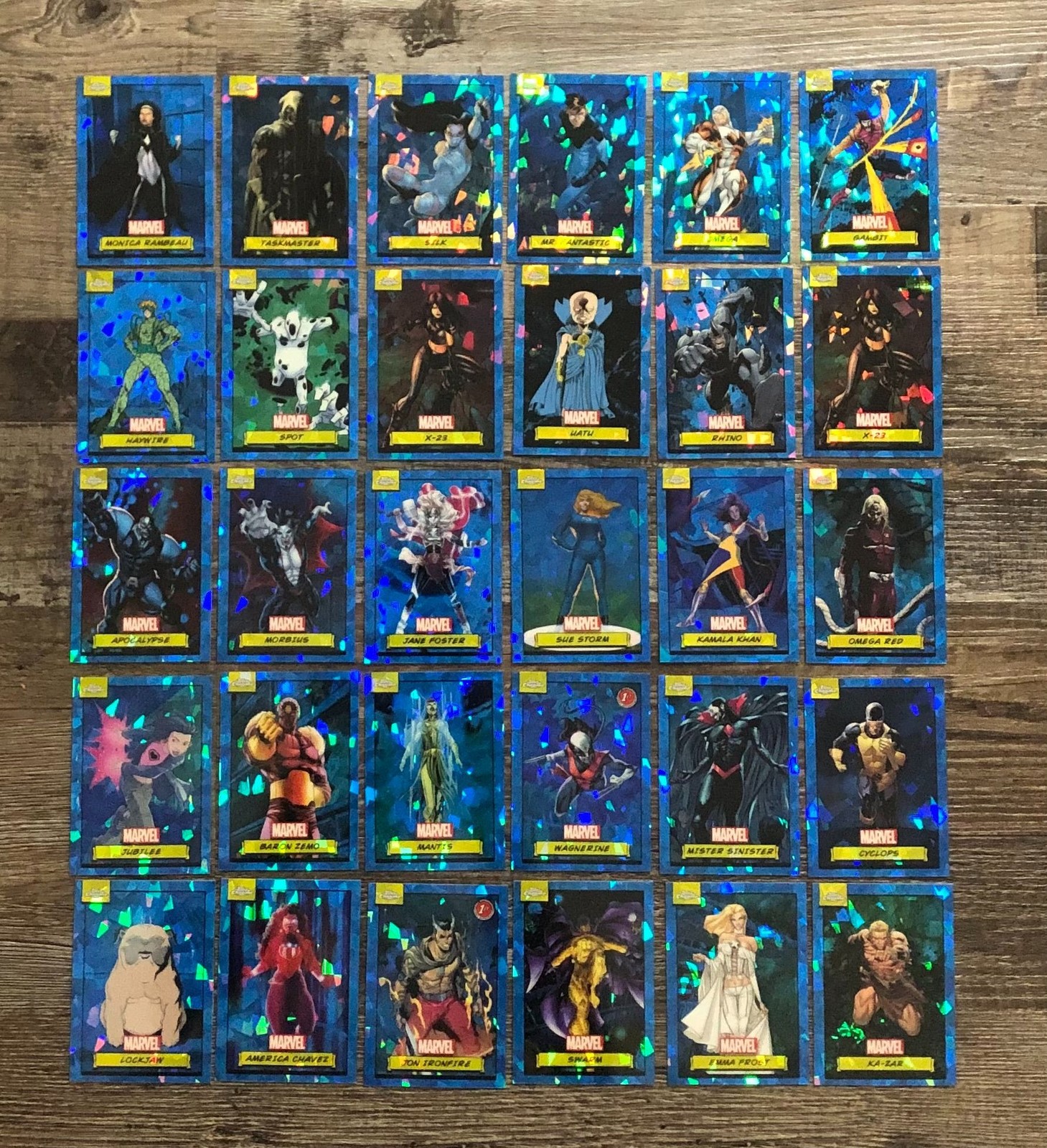 2024 Topps Chrome Marvel Sapphire LOT of 30 Cyclops Rhino Omega + 2024 Topps Chrome Marvel Sapphire LOT of 30 Cyclops Rhino Omega +
