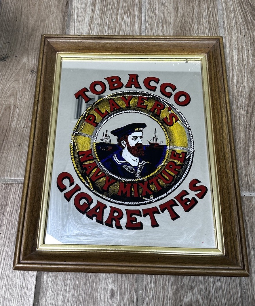Vintage Players Navy Mixture Tobacco Cigarettes Pub Mirror Vintage Players Navy Mixture Tobacco Cigarettes Pub Mirror