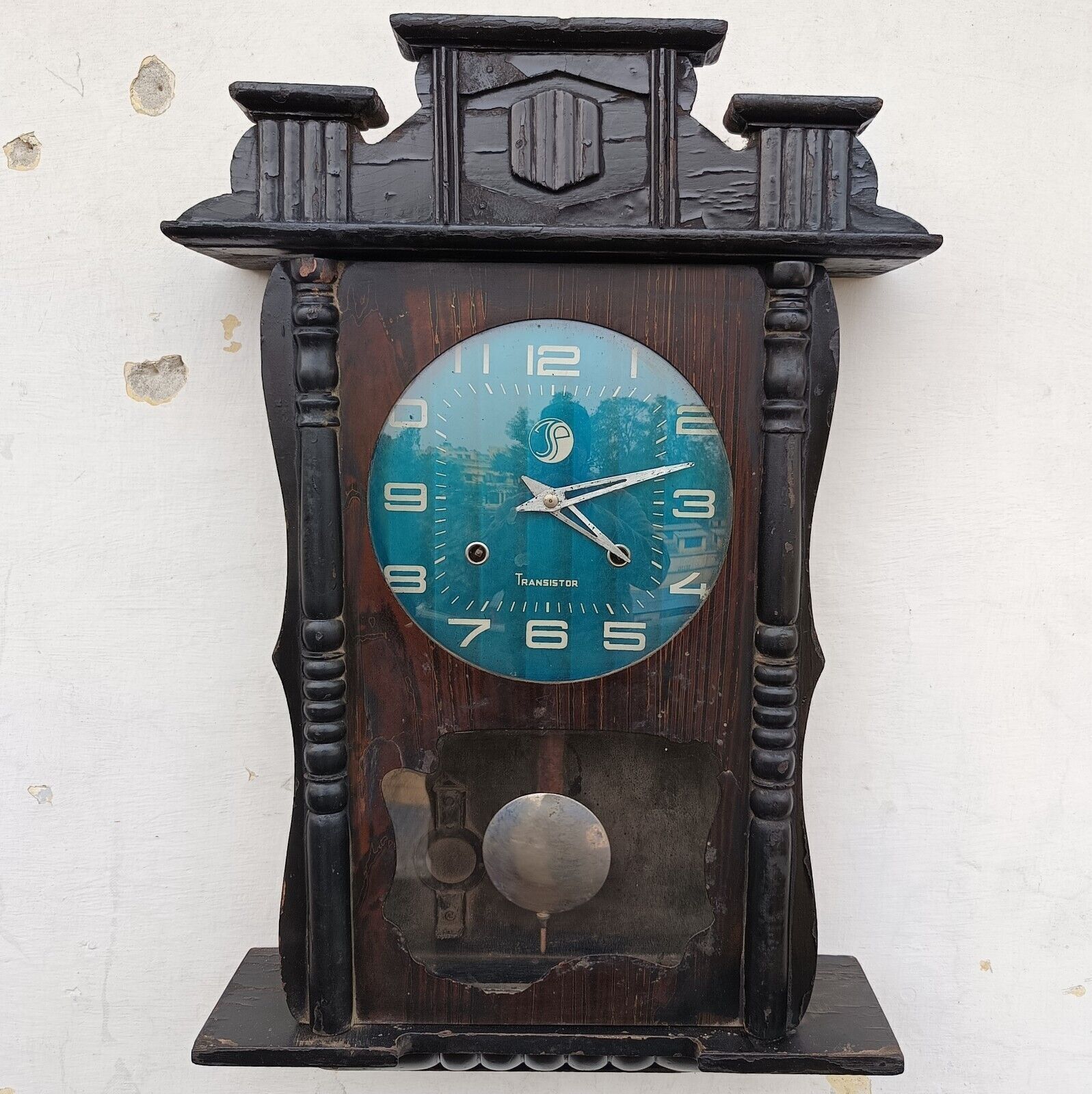 Antique Original TRANSISTOR Collectible Clock Vintage Rare Pendulum Wall Clock.