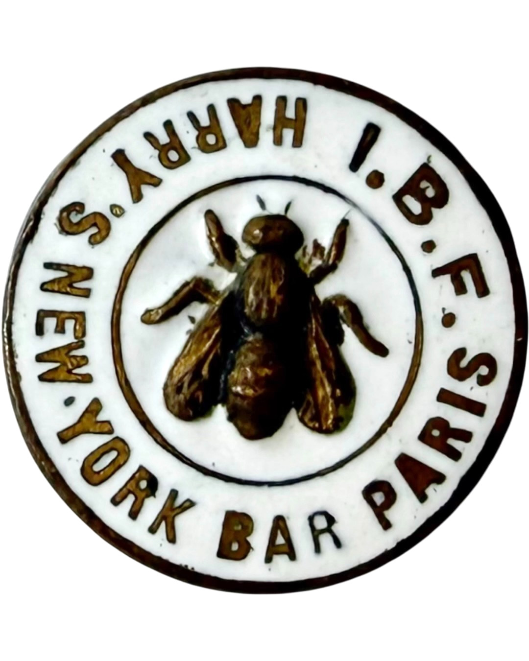 Antique Harry's New York Bar Paris International Bar Flies I.B.F Lapel Pin Antique Harry's New York Bar Paris International Bar Flies I.B.F Lapel Pin