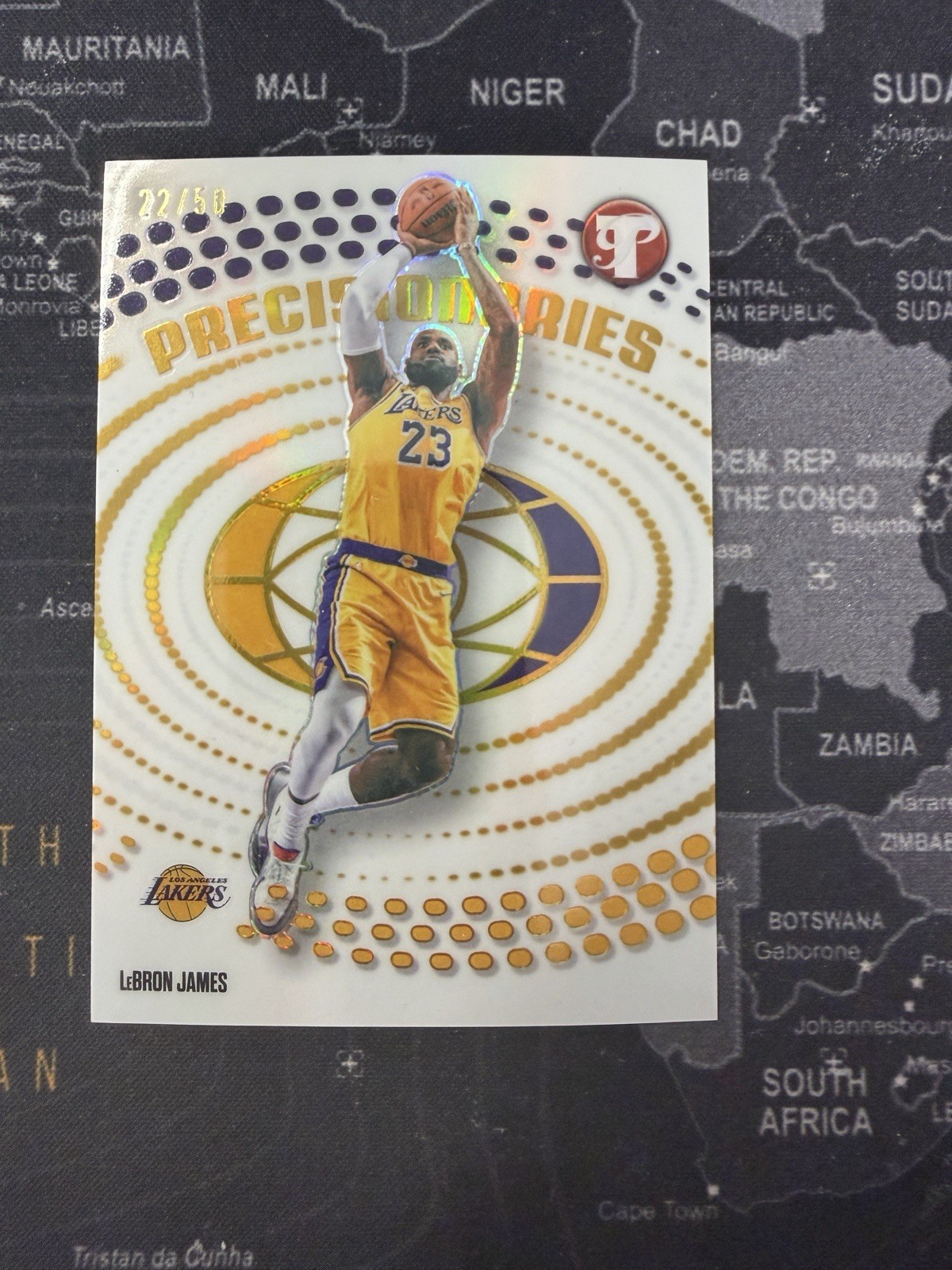 2025 Topps Pristine Precisionaries Gold Refractor LeBron James /50 #PR-23