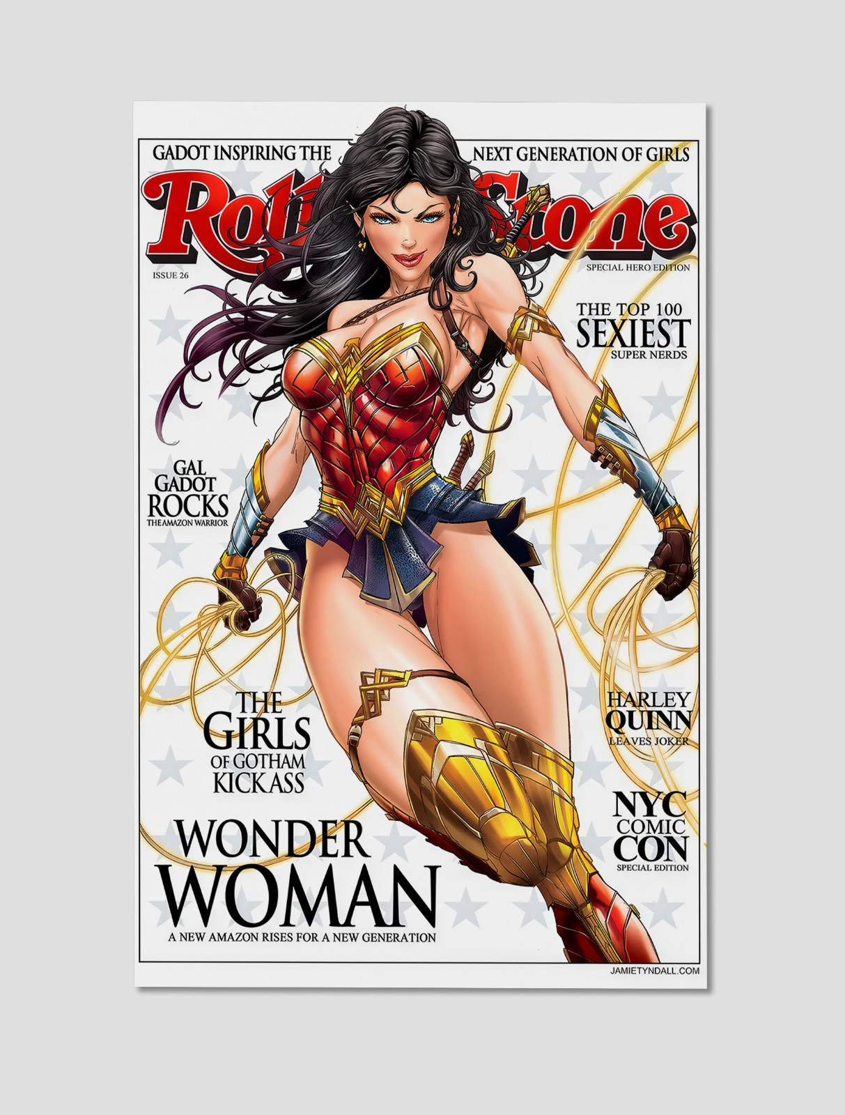 Wonder Woman Magazine Cover Giclee Print Poster 11x17 DC Wall Art Wonder Woman Magazine Cover Giclee Print Poster 11x17 DC Wall Art