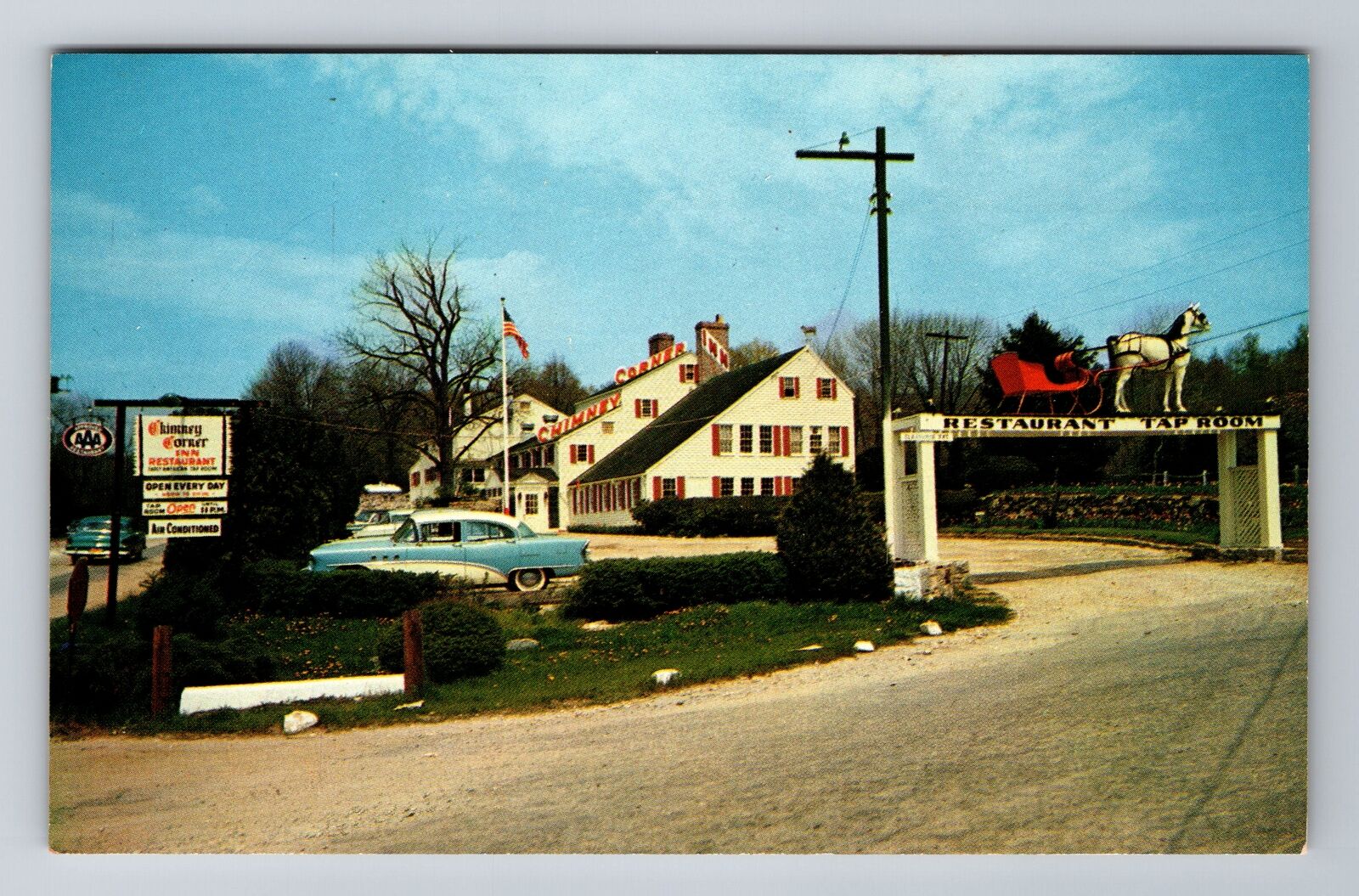 Stamford CT-Connecticut, Chimney Corner Inn, Advertisement, Vintage Postcard