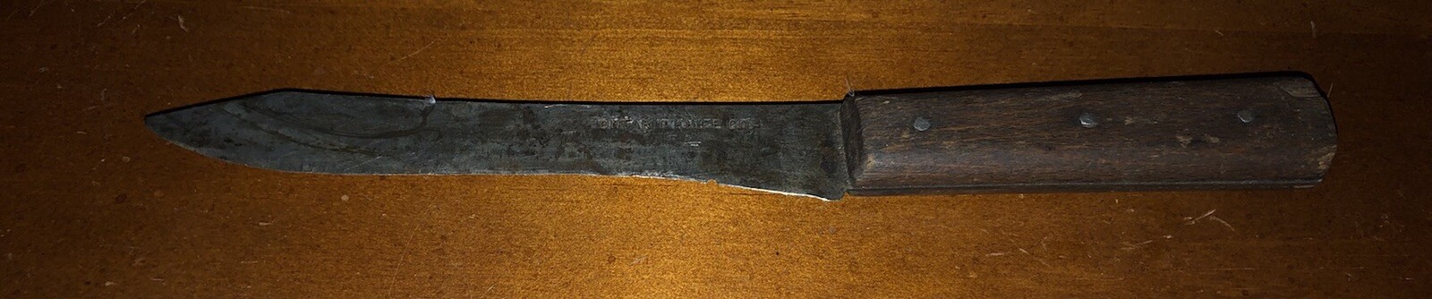 Vintage Ontario Knife Company 11" Knife Steel Blade Wood Handle Vintage Ontario Knife Company 11" Knife Steel Blade Wood Handle