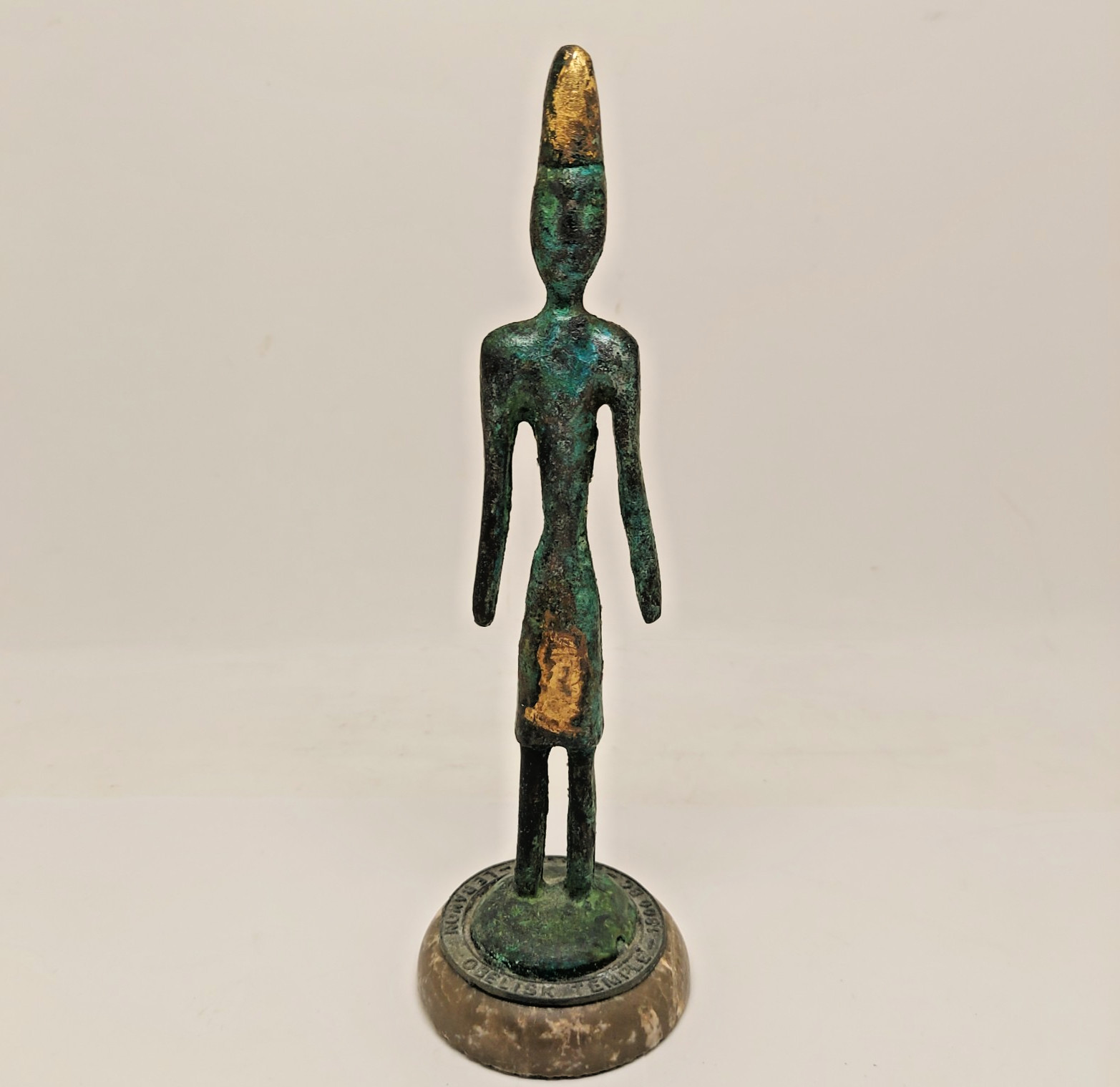 Vtg Phoenician Canaanite Bronze Figurine Obelisk Temple Byblos Lebanon Replica