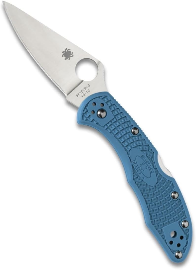 Spyderco Delica 4 Lightweight 7.15" Folding Knife 2.9" Blade Blue -Free Shipping Spyderco Delica 4 Lightweight 7.15" Folding Knife 2.9" Blade Blue -Free Shipping