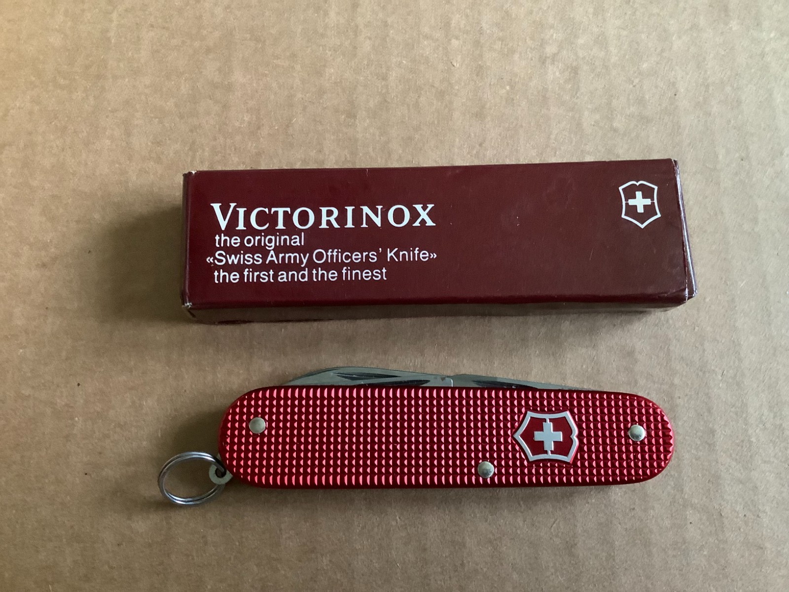 Victorinox Red Alox 84mm Cadet Swiss Army Knife New with Box Victorinox Red Alox 84mm Cadet Swiss Army Knife New with Box