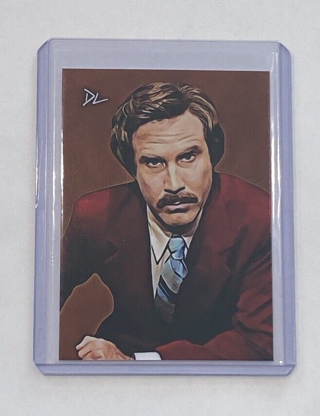 Ron Burgundy Limited Edition Artist Signed “Anchorman” Trading Card 1/10
