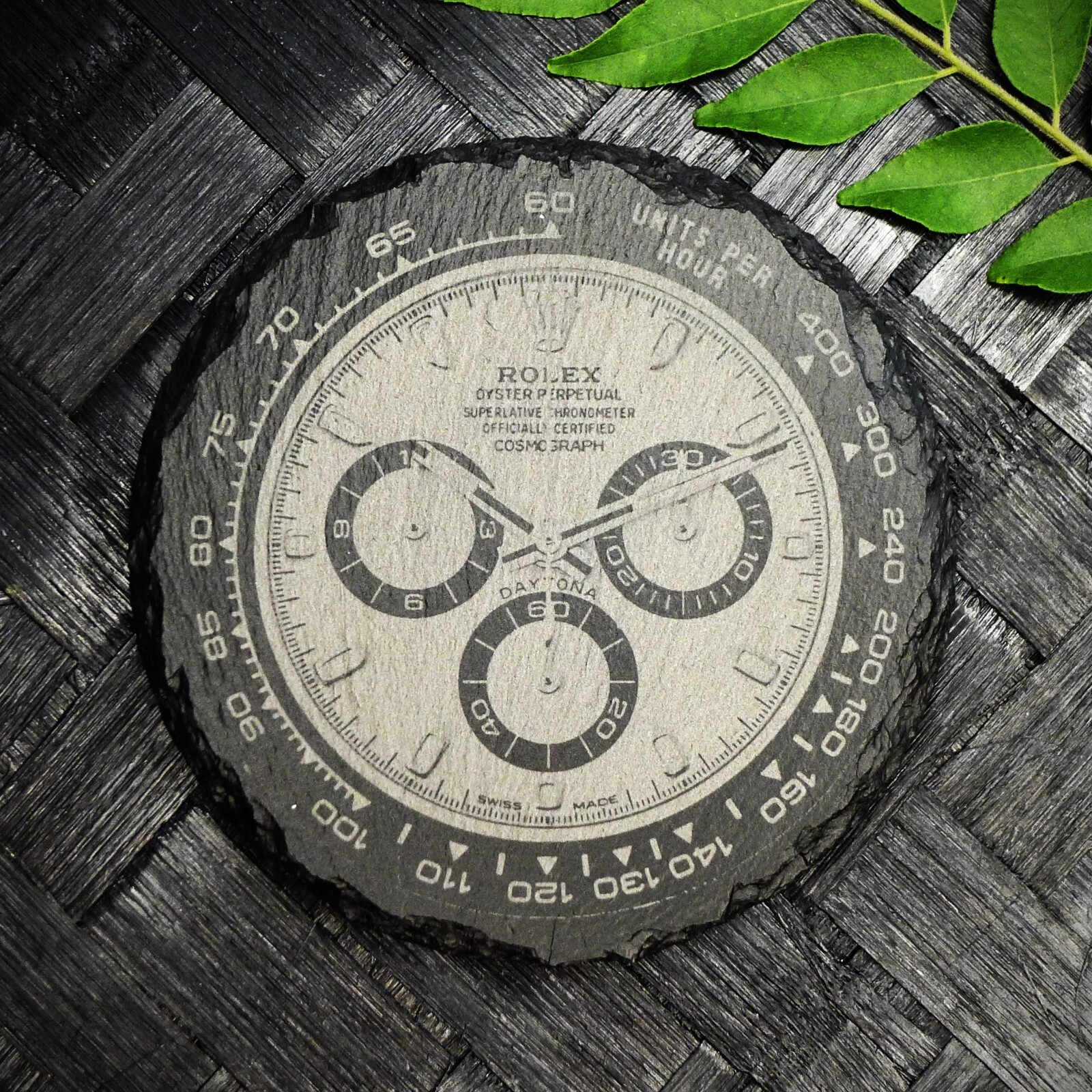 Rolex Daytona 116500LN Panda Slate Coaster Brand New Hand Made Laser Engraved Rolex Daytona 116500LN Panda Slate Coaster Brand New Hand Made Laser Engraved