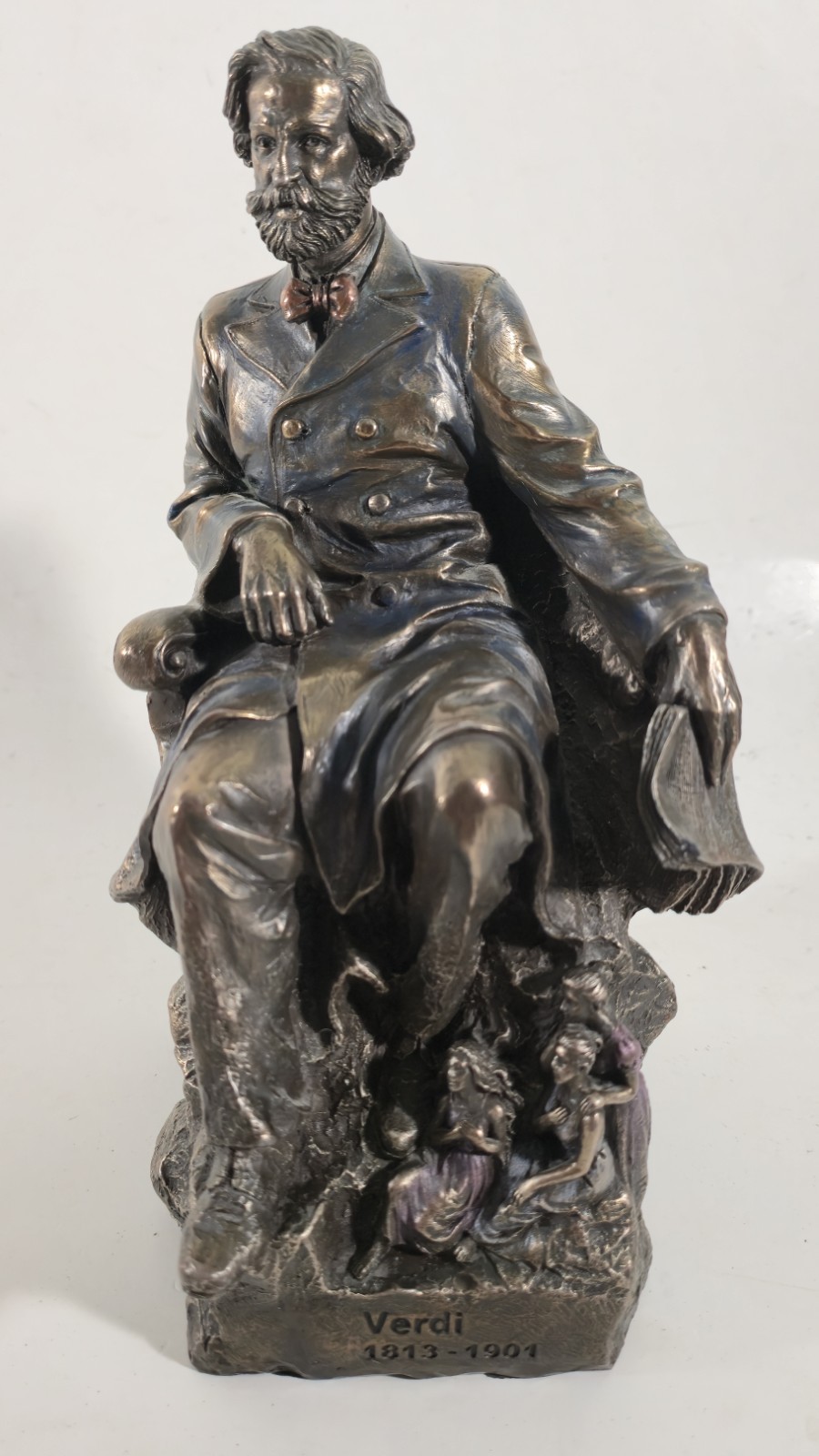 Veronese Giuseppe Verdi 1813-1901 Bronze Finish Resin 9.5" Figure - EUC 2012