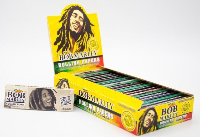 Bob Marley Rolling Papers 1 1/4 Pure Hemp Cigarette Papers (Full Display)