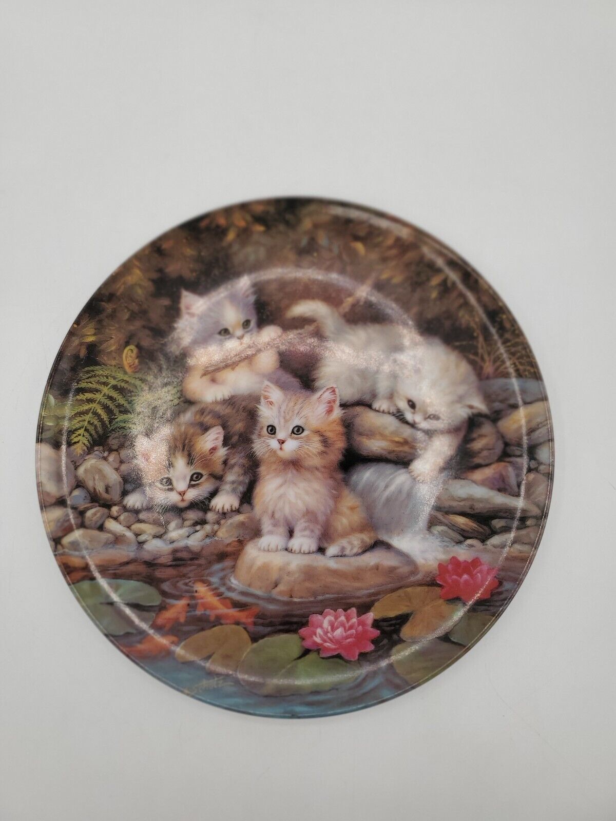 Kahla Germany By the Lily Pond Kitten Expedition Collector Plate 7.75