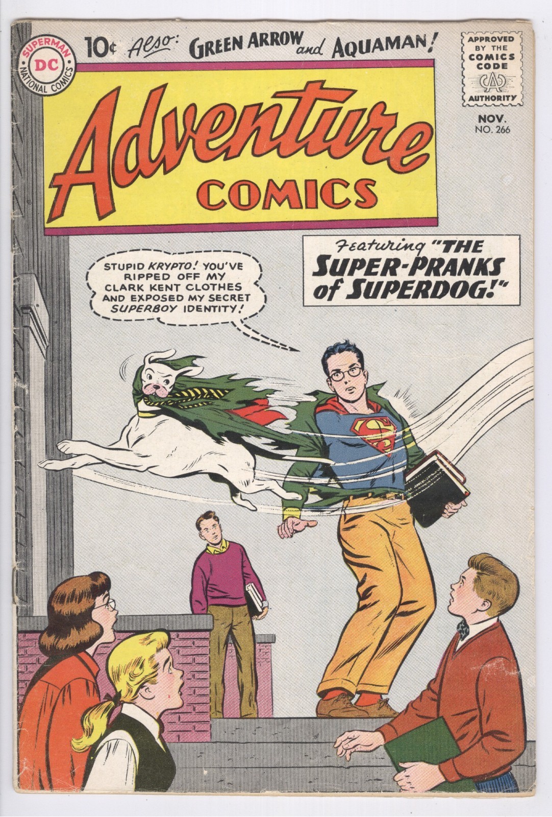 Adventure Comics #266 (1959) FN- DC Silver Age Superboy Green Arrow Aquaman Adventure Comics #266 (1959) FN- DC Silver Age Superboy Green Arrow Aquaman