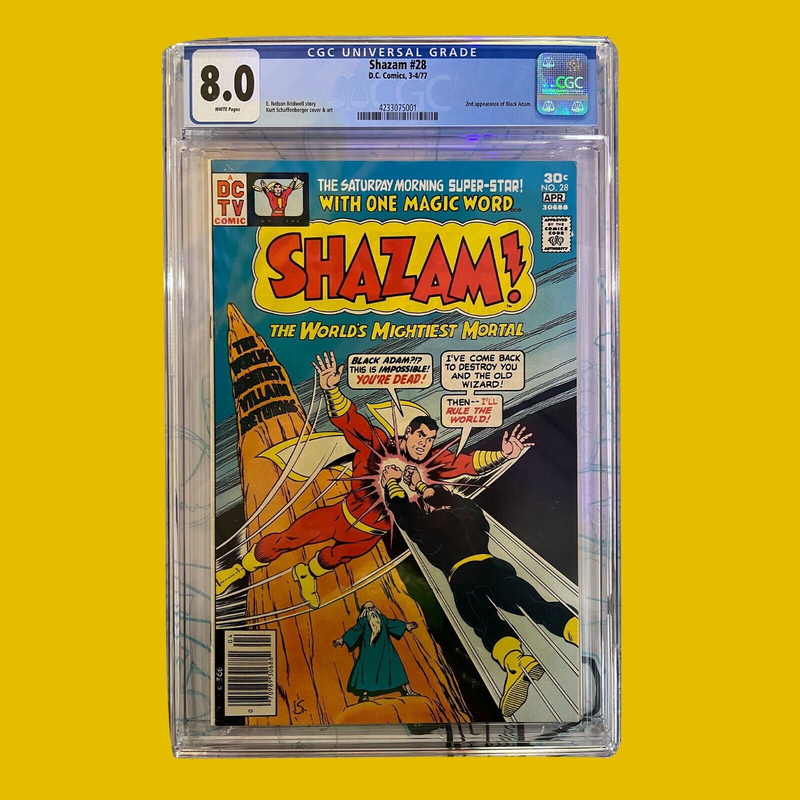 DC Comics Shazam #28 CGC 8.0 1977 2nd Appearance of Black Adam