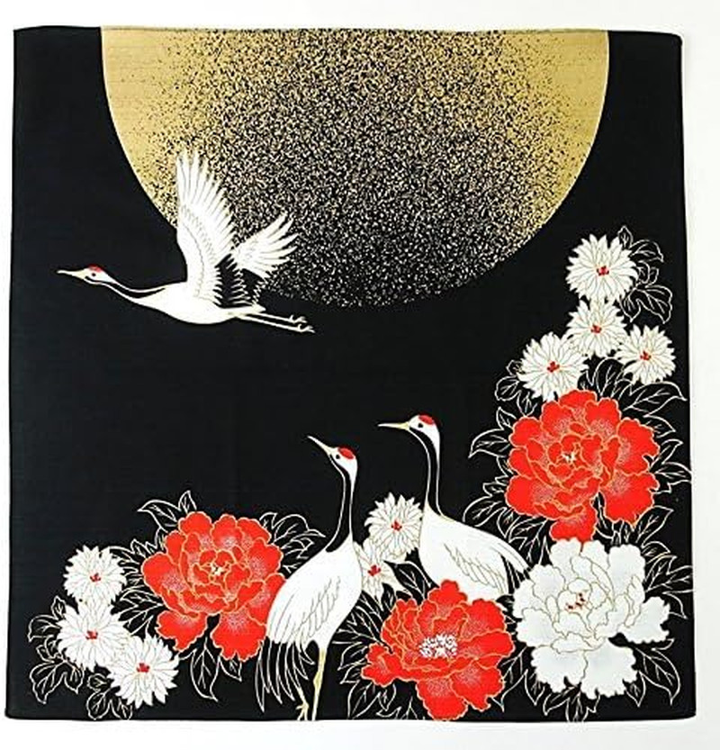 Furoshiki Japanese Traditional Wrapping Cloth Tapestry Made in Japan, Moon Furoshiki Japanese Traditional Wrapping Cloth Tapestry Made in Japan, Moon