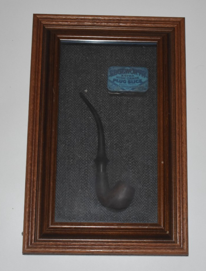 12" X 18" Edgeworth Smoking Pipe Shadow Box Wooden Display Rare Collectible