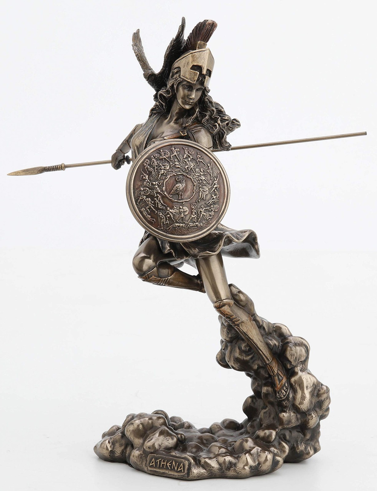 Veronese Design 9 1/4 Inch Greek Goddess Athena Holding Spear and Shield Cold Veronese Design 9 1/4 Inch Greek Goddess Athena Holding Spear and Shield Cold