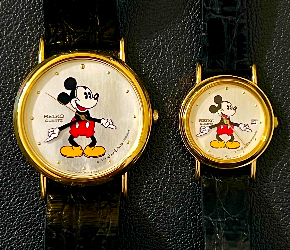 Vintage Seiko Mickey Mouse Matching His & Hers Watches – Set of 2 Vintage Seiko Mickey Mouse Matching His & Hers Watches – Set of 2