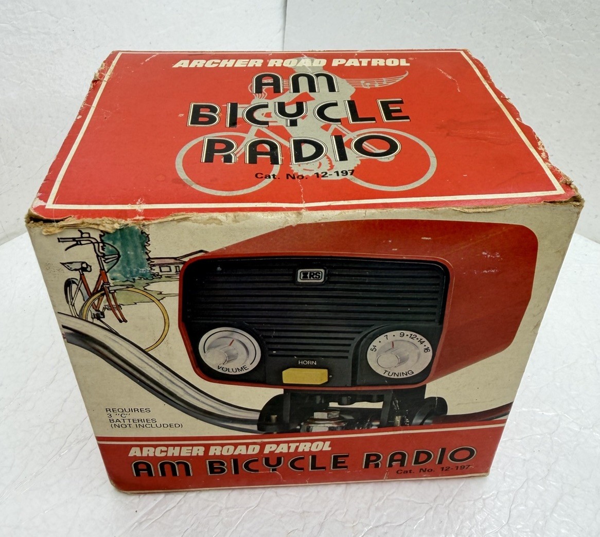 Vintage Bicycle Archer Road Patrol AM Radio Horn 12-197 Radio Shack READ