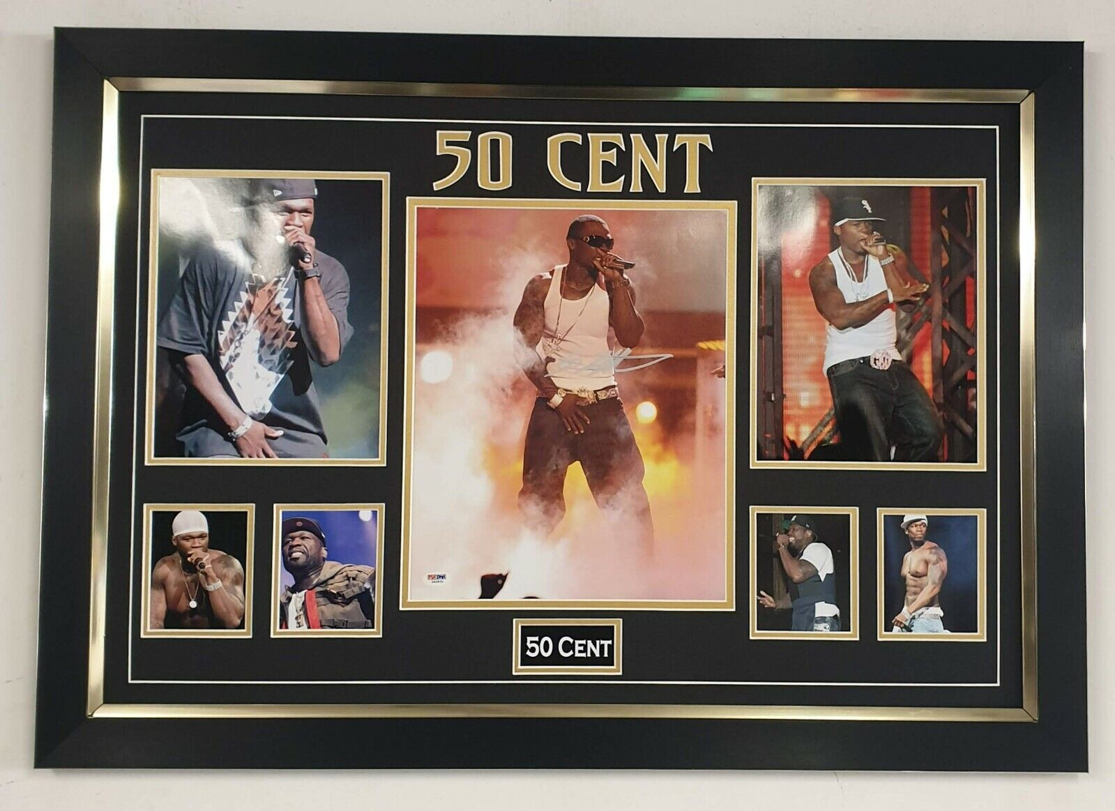 Rare 50 Cent Signed Photo Autographed Picture Display PSA DNA