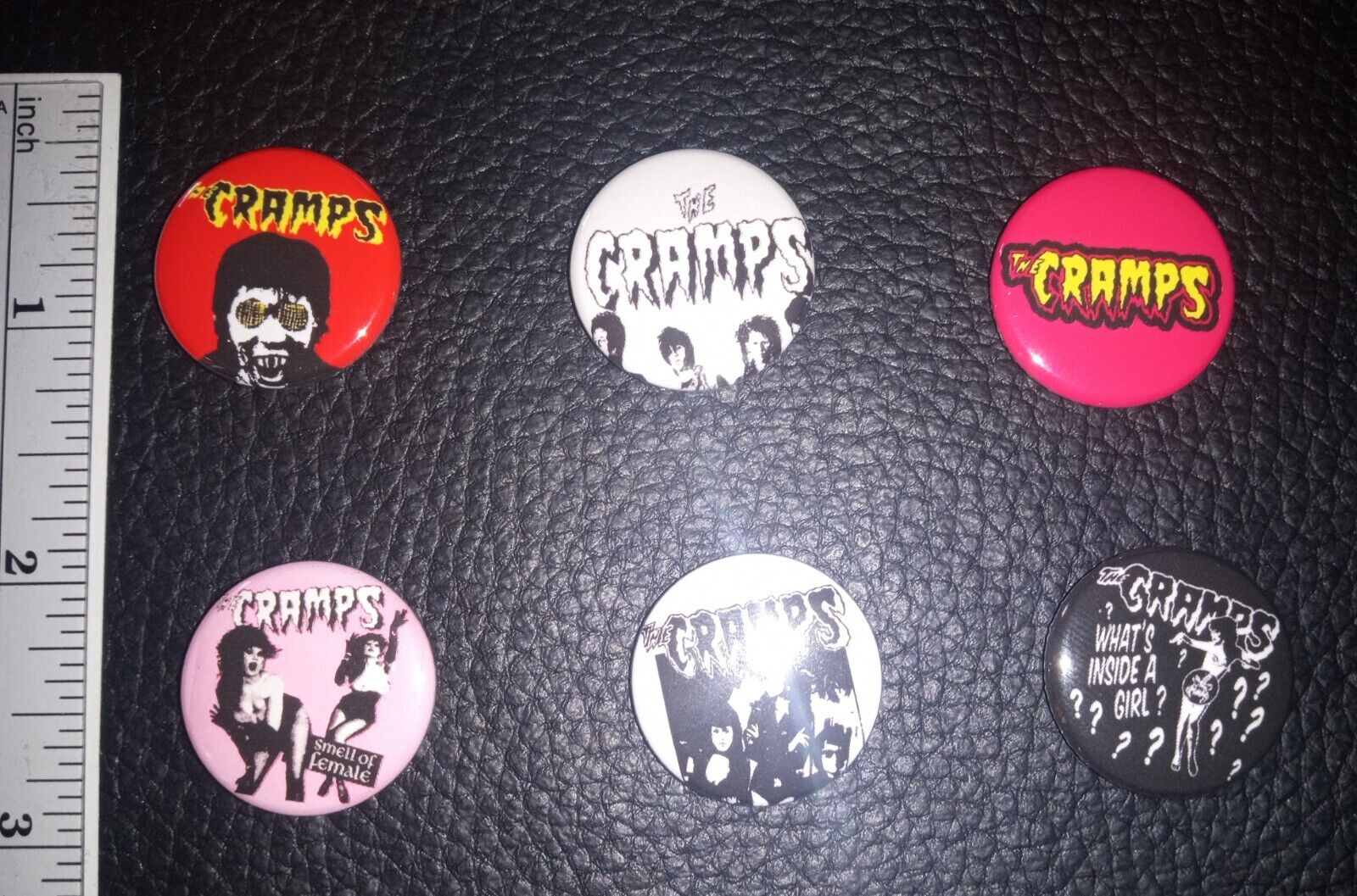 6 The Cramps Button Pins Badges Punk Rock Psychobilly Goth Lux Interior Garage