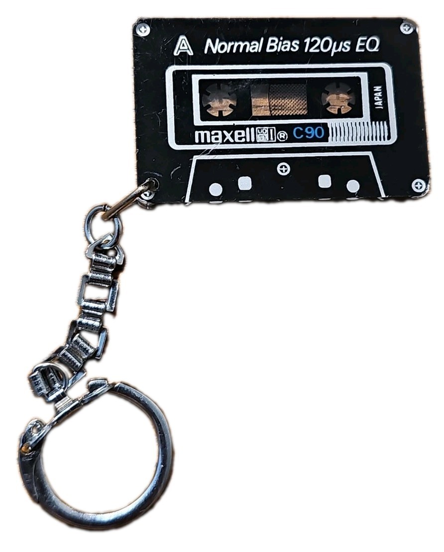 Vintage Maxell Cassette Tape Keychain C90 Normal Bias Hi-Level Bias Japan Promo Vintage Maxell Cassette Tape Keychain C90 Normal Bias Hi-Level Bias Japan Promo
