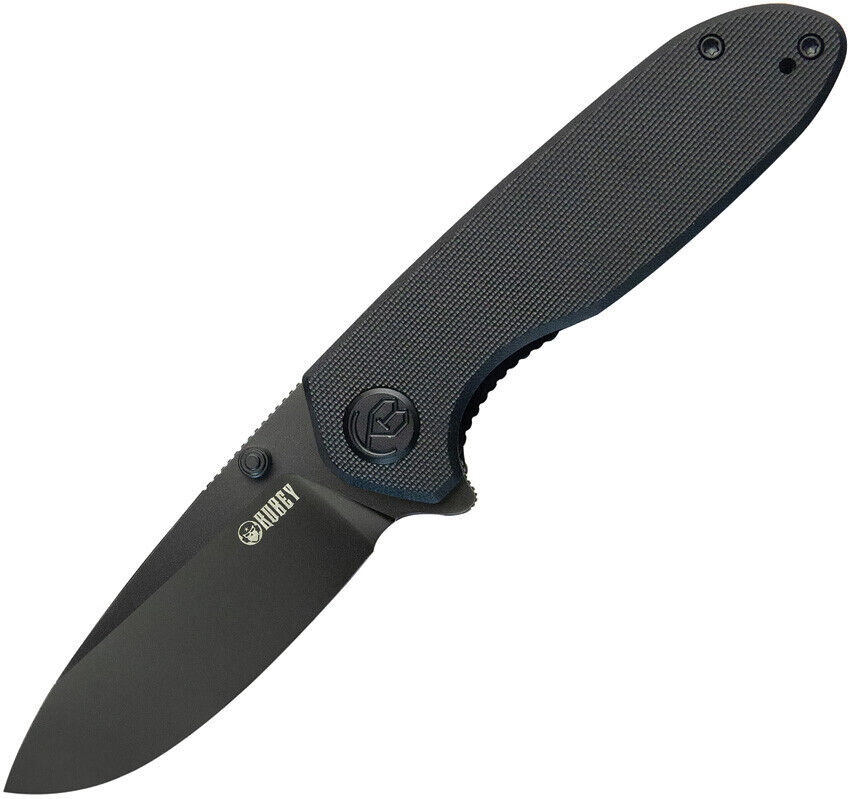 Kubey Belus EDC Linerlock Blackout G10 Folding AUS-10 Drop Pt Pocket Knife 342E