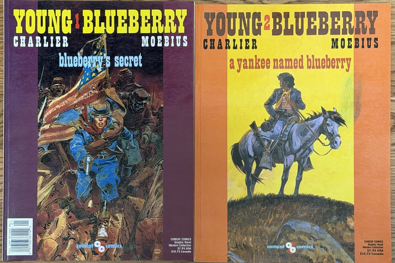 Young Blueberry Vol 1-2 Moebius Charlier Comcat 1989-90 1st Print TPB Lot Young Blueberry Vol 1-2 Moebius Charlier Comcat 1989-90 1st Print TPB Lot