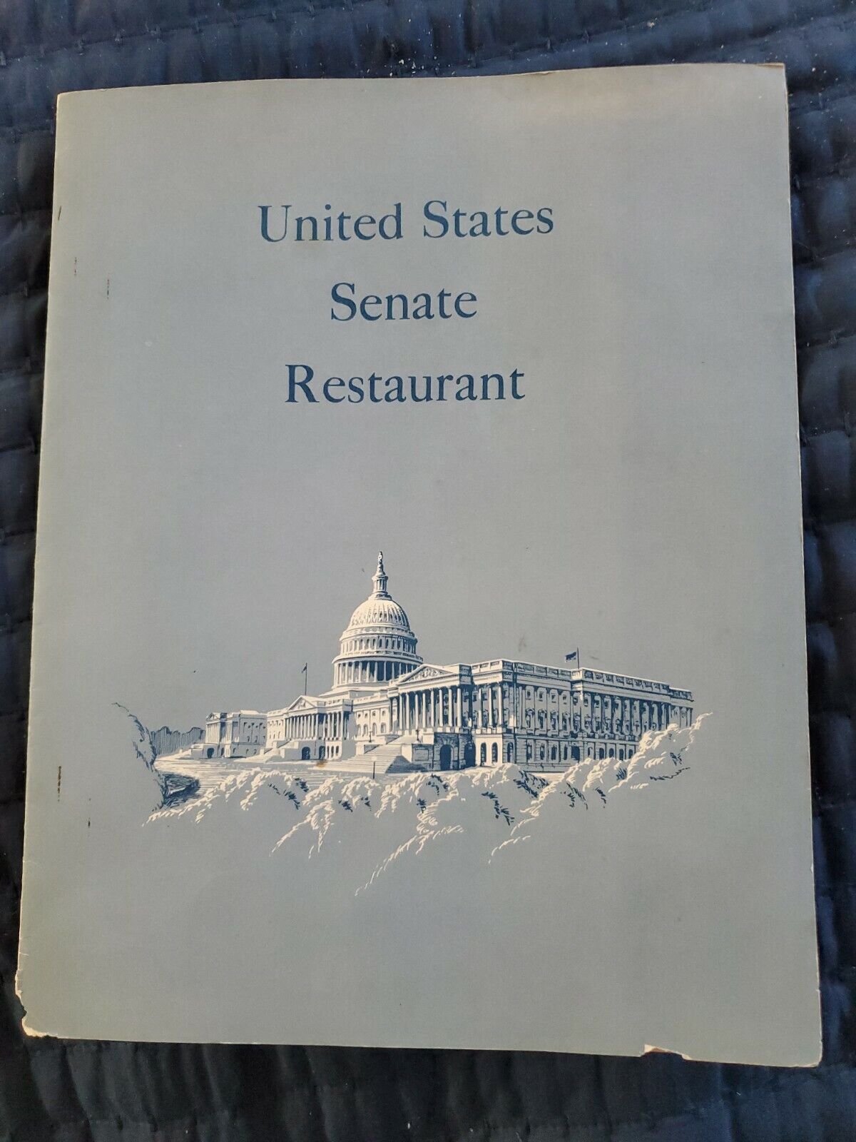 United States Senate Restaurant Menu APRIL 2, 1962 Famous Bean Soup VTG JFK DC