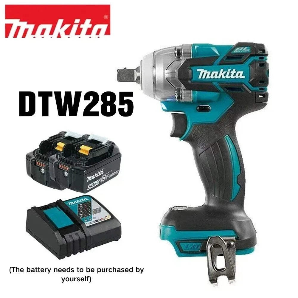 Makita DTW285 Brushless Rechargeable Impact Electric Wrench, 18V High Torque, Li Makita DTW285 Brushless Rechargeable Impact Electric Wrench, 18V High Torque, Li