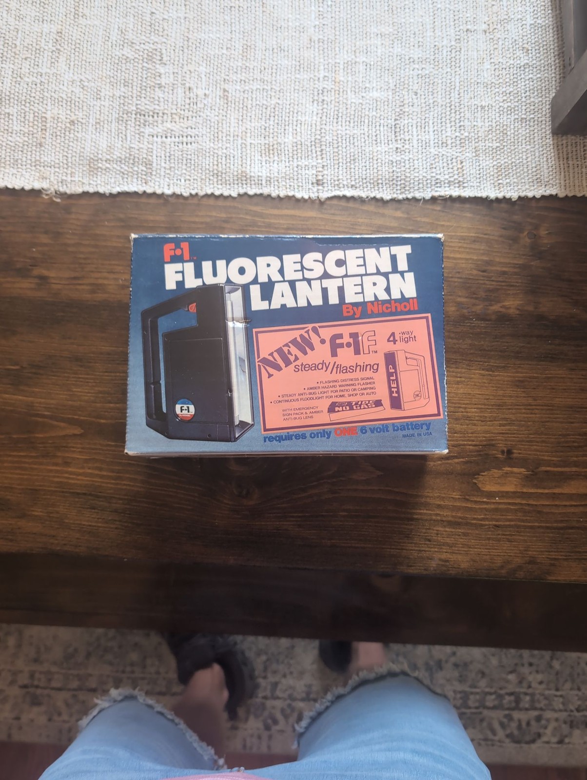 Vintage Nicholl F-1 Fluorescent Lantern New In Box