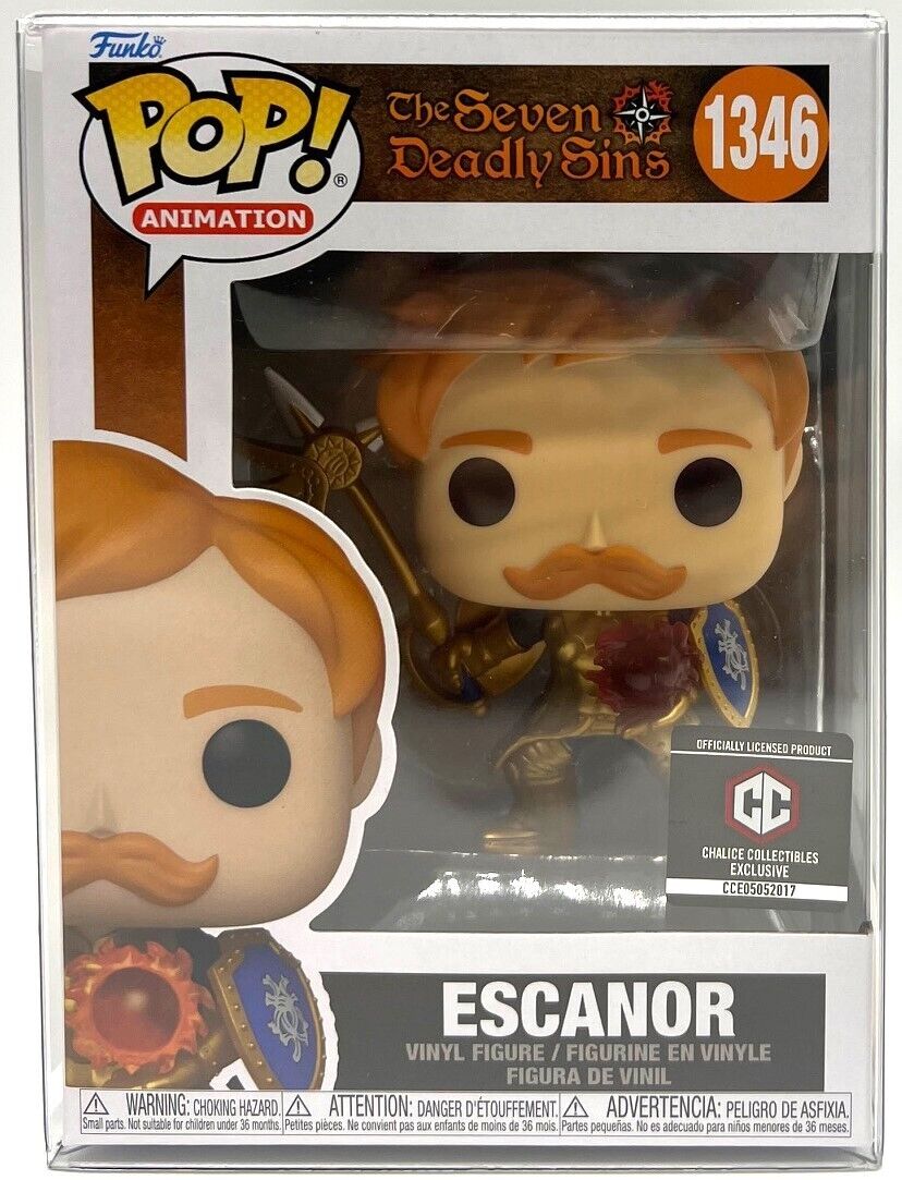 Funko Pop The Seven Deadly Sins Escanor #1346 Chalice Exclusive with Protector