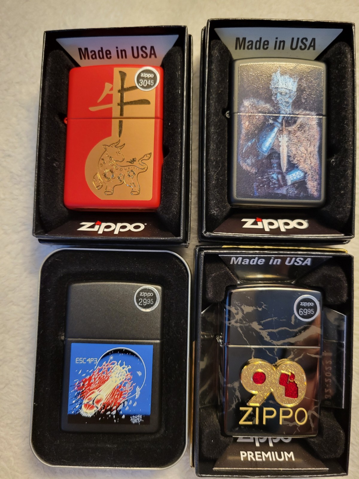 4 Mint Condition Zippo Lighters 4 Mint Condition Zippo Lighters