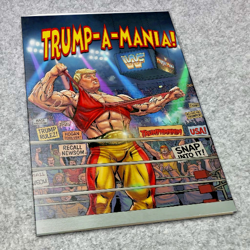 RARE REMASTERED SILVER Metal Donald Trump TRUMP-A-MANIA ORIGINAL Homage COMIC RARE REMASTERED SILVER Metal Donald Trump TRUMP-A-MANIA ORIGINAL Homage COMIC