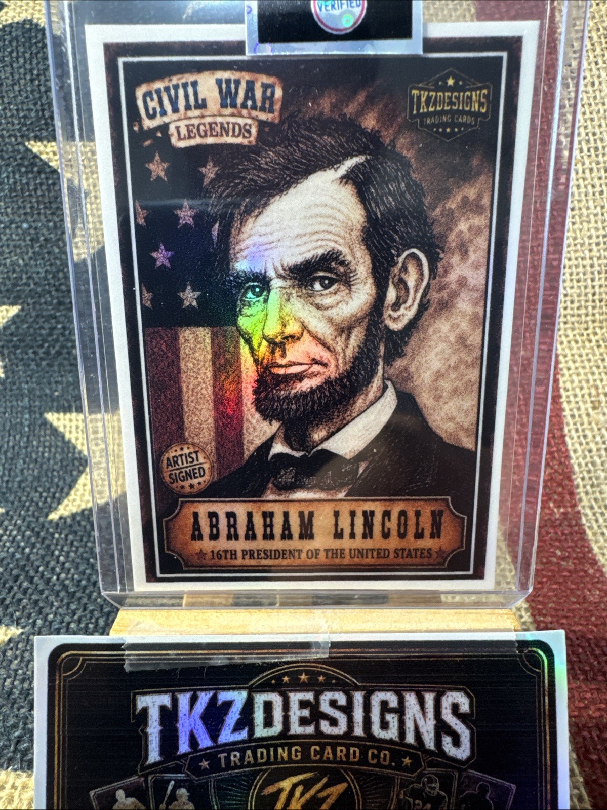 2026Tkzdesigns CivilWarLegendsPresident Abraham Lincoln ArtistSigned TradingCard 2026Tkzdesigns CivilWarLegendsPresident Abraham Lincoln ArtistSigned TradingCard