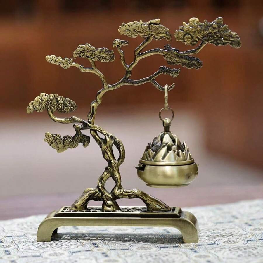 Incense Burner Traditional Tree Hanging Lotus For Incense Sticks & Plate Burner Incense Burner Traditional Tree Hanging Lotus For Incense Sticks & Plate Burner