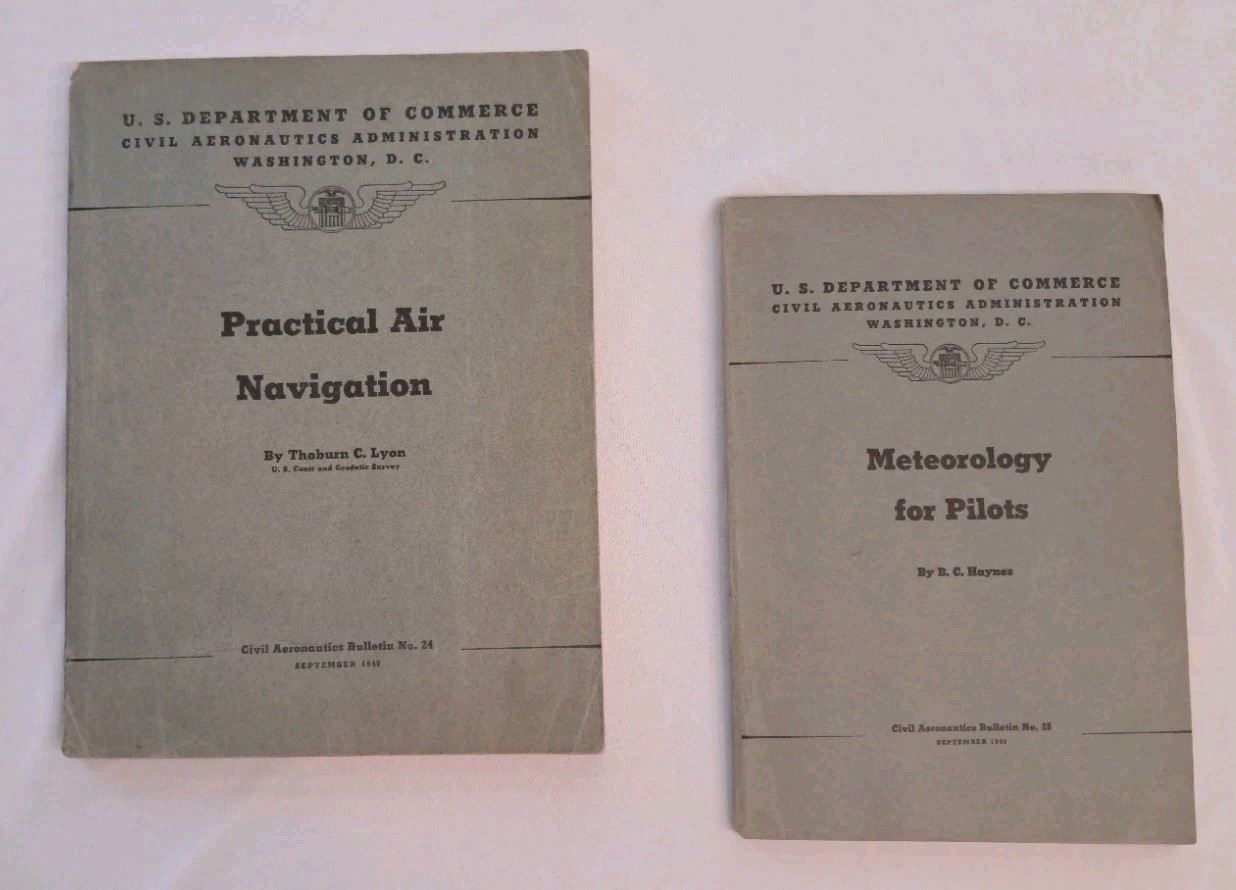 Vintage 1940 Pilot Government Books Rare Unique Militaria Collectible Flying Vintage 1940 Pilot Government Books Rare Unique Militaria Collectible Flying