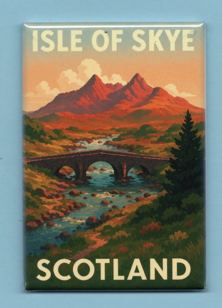 ISLE OF SKYE SCOTLAND TRAVEL POSTER *2X3 FRIDGE MAGNET* WORLD VACATION BRITAIN ISLE OF SKYE SCOTLAND TRAVEL POSTER *2X3 FRIDGE MAGNET* WORLD VACATION BRITAIN