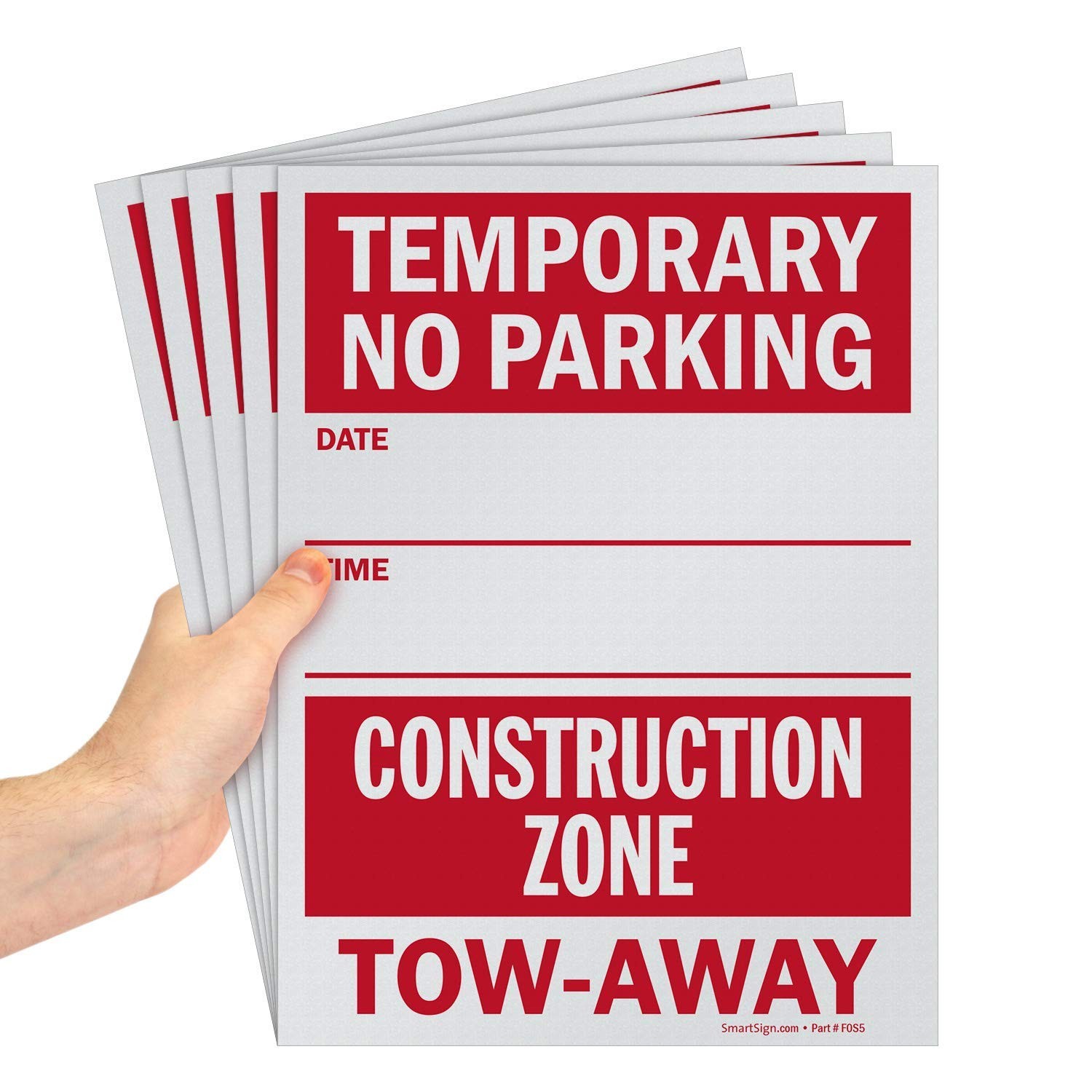Smartsign Temporary No Parking - Construction Zone, Tow-Away Write-On Sign | 9" Smartsign Temporary No Parking - Construction Zone, Tow-Away Write-On Sign | 9"